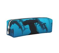 ESASAM Hammerhead Sharks Leather Zipper Three-Dimensional Pencil Case, Simple and Elegant, Fashionable and Practical