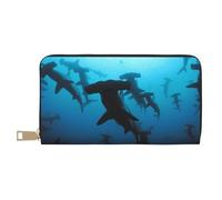 ESASAM Hammerhead Sharks Long Imitation Leather Wallet, Stylish, Practical, and Durable