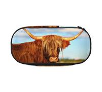 ESASAM Highland Cow Fashion Pencil Case-The Necessary Storage Space for Pens, Pencils and Stationery