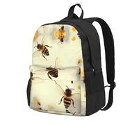 ESASAM Honey Bee Large Capacity Leisure Travel Backpack - Large Capacity Design, Lightweight, Durable And Sturdy