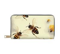 ESASAM Honey Bee Long Imitation Leather Wallet, Stylish, Practical, and Durable