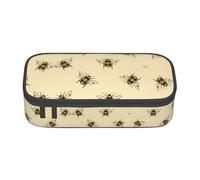 ESASAM Honey Bee Print Stylish Pencil Case - Oxford Fabric, Spacious, and Durable Design for Organized Storage