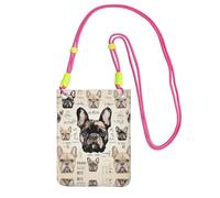 ESASAM I Love French Bulldog A Large Capacity Crossbody Phone Case For Worry Free Travel