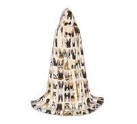 ESASAM I Love French Bulldog Teenage Hooded Cloak - Oversized Hat, Comfortable And Durable