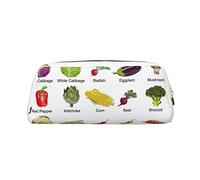 ESASAM Introduction of Various Vegetables Leather Zipper Three-Dimensional Pencil Case, Simple and Elegant, Fashionable and Practical