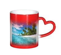 ESASAM Island with Sandy Beach and Palm Tree Starry Sky Color Changing Mug, Adding A Touch of Magic to Your Daily Life