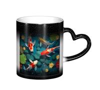 ESASAM Japanese Pretty Koi Fish Starry Sky Color Changing Mug, Adding A Touch of Magic to Your Daily Life