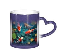 ESASAM Japanese Pretty Koi Fish Starry Sky Color Changing Mug, Adding A Touch of Magic to Your Daily Life