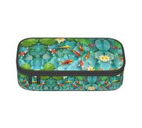 ESASAM Japanese Pretty Red Carp Fish Print Stylish Pencil Case - Oxford Fabric, Spacious, and Durable Design for Organized Storage