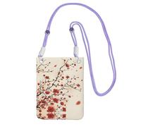 ESASAM Japanese Spring Plum Floral A Large Capacity Crossbody Phone Case For Worry Free Travel