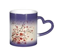 ESASAM Japanese Spring Plum Floral Starry Sky Color Changing Mug, Adding A Touch of Magic to Your Daily Life