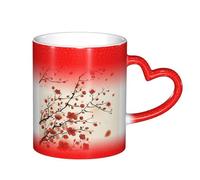 ESASAM Japanese Spring Plum Floral Starry Sky Color Changing Mug, Adding A Touch of Magic to Your Daily Life