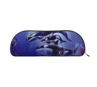ESASAM Killer Whale Leather Semi-Circular Storage Bag, Semi-Circular Shape, Simple and Fashionable