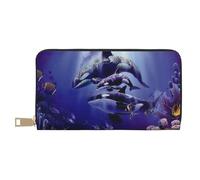 ESASAM Killer Whale Long Imitation Leather Wallet, Stylish, Practical, and Durable
