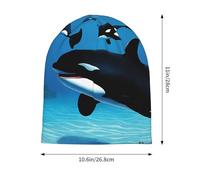 ESASAM Killer Whales Swim Along Adult Fashion Knitted Hat, Fashionable and Comfortable, Double-Layer Design Gives You Warmth All Winter Black