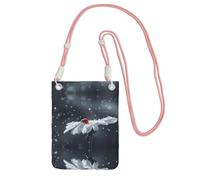 ESASAM Ladybug On Daisy Flower A Large Capacity Crossbody Phone Case For Worry Free Travel