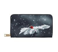 ESASAM Ladybug On Daisy Flower Long Imitation Leather Wallet, Stylish, Practical, and Durable