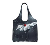 ESASAM Ladybug On Daisy Flower Stylish Canvas One-Shoulder Commuter Bag-Suitable For Daily Use And Urban Exploration