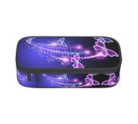 ESASAM Large-Capacity Compartment Stationery Butterfly Purple Pencil Case Can Better Store Your Stationery.