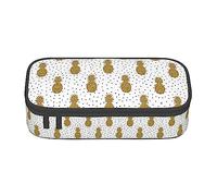 ESASAM Large-Capacity Compartment Stationery Gold Glitter Pineapples Fruit Pencil Case Can Better Store Your Stationery.