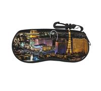 ESASAM Las Vegas Night View Print Unique Full-Frame Printed Glasses Case â€“ Lightweight & Flexible Chloroprene Rubber Case