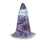 ESASAM Lavender Field Retro Bike Agriculture Teenage Hooded Cloak - Oversized Hat, Comfortable And Durable