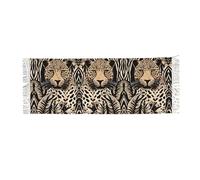 ESASAM Leopard Pattern Cashmere-Like Warm Fringed Scarf-Super Soft, Comfortable And Skin-Friendly