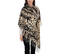 ESASAM Leopard Pattern Imitation Cashmere Long Fringe Scarf, A Soft And Comfortable Winter Accessory For Men And Women