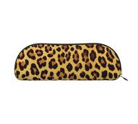 ESASAM Leopard Pattern Leather Semi-Circular Storage Bag, Semi-Circular Shape, Simple and Fashionable
