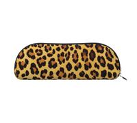 ESASAM Leopard Pattern Leather Semi-Circular Storage Bag, Semi-Circular Shape, Simple and Fashionable