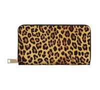 ESASAM Leopard Pattern Long Imitation Leather Wallet, Stylish, Practical, and Durable