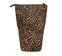 ESASAM Leopard Print A Pencil Case with A Retractable Design, Versatile and Durable