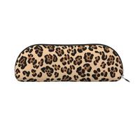ESASAM Leopard Print Leather Semi-Circular Storage Bag, Semi-Circular Shape, Simple and Fashionable