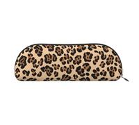 ESASAM Leopard Print Leather Semi-Circular Storage Bag, Semi-Circular Shape, Simple and Fashionable