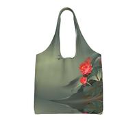 ESASAM Lotus Flower And Dragonfly Stylish Canvas One-Shoulder Commuter Bag-Suitable For Daily Use And Urban Exploration