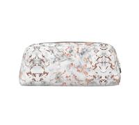 ESASAM Marble Texture Copper Splatter Leather Zipper Three-Dimensional Pencil Case, Simple and Elegant, Fashionable and Practical
