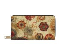 ESASAM Medallion Multi Long Imitation Leather Wallet, Stylish, Practical, and Durable