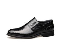 EsaSam Mens Slip-On Dress Loafers Fashion Style Classic Tuxedo Casual Business Work Shoes,Black,5.5 UK