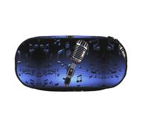 ESASAM Microphone with Music Notes Fashion Pencil Case-The Necessary Storage Space for Pens, Pencils and Stationery