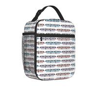 ESASAM Monorail Train Print Stylish Lunchbag â€“ Full-Print Design Oxford Cloth Lunch Bag, Durable and Insulated for Food and Beverages