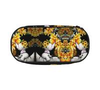ESASAM Mother and Baby Elephant Sunflowers Fashion Pencil Case-The Necessary Storage Space for Pens, Pencils and Stationery