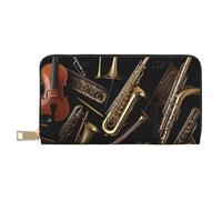 ESASAM Musical Instruments Long Imitation Leather Wallet, Stylish, Practical, and Durable