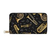 ESASAM Musical Instruments Long Imitation Leather Wallet, Stylish, Practical, and Durable
