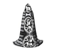 ESASAM Musical Theme Music Clefs Teenage Hooded Cloak - Oversized Hat, Comfortable And Durable