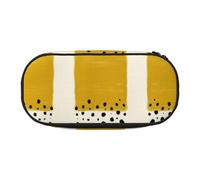 ESASAM Mustard Yellow and Black Fashion Pencil Case-The Necessary Storage Space for Pens, Pencils and Stationery