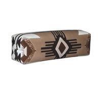 ESASAM Native American Leather Zipper Three-Dimensional Pencil Case, Simple and Elegant, Fashionable and Practical