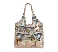 ESASAM Oodles Of Poodles Stylish Canvas One-Shoulder Commuter Bag-Suitable For Daily Use And Urban Exploration