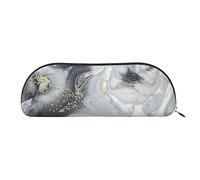 ESASAM Oriental Marble Stone Leather Semi-Circular Storage Bag, Semi-Circular Shape, Simple and Fashionable
