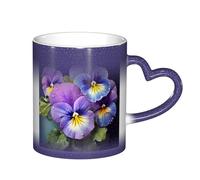 ESASAM Pansy Perfection Starry Sky Color Changing Mug, Adding A Touch of Magic to Your Daily Life