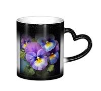 ESASAM Pansy Perfection Starry Sky Color Changing Mug, Adding A Touch of Magic to Your Daily Life